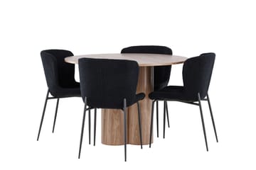 Olivia Matgrupp 110 cm Rund med 4 Modesto stolar