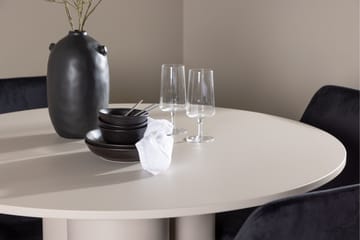 Olivia Matgrupp 110 cm Rund med 4 Night stolar - Beige/Svart - Möbler - Bord & matgrupp - Matgrupp