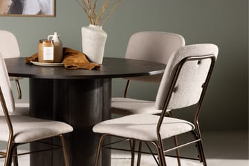 Olivia Matgrupp 110 cm Rund med 4 Seda stolar - Beige - Möbler - Bord & matgrupp - Matgrupp