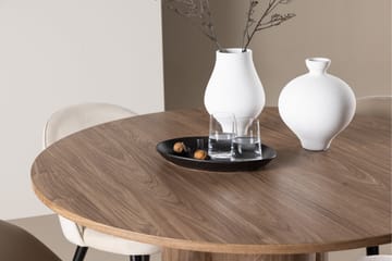 Olivia Matgrupp 110 cm Rund med 4 Velvet stolar - Mocca/Beige - Möbler - Bord & matgrupp - Matgrupp