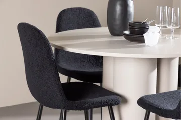 Olivia Matgrupp 110 cm Rund med 4 Polar stolar - Beige/Svart - Möbler - Bord & matgrupp - Matgrupp