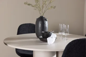 Olivia Matgrupp 110 cm Rund med 4 Polar stolar - Beige/Svart - Möbler - Bord & matgrupp - Matgrupp