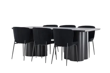 Olivia Matgrupp 210 cm Rektangulär med 6 Modesto stolar - Möbler - Bord & matgrupp - Matgrupp
