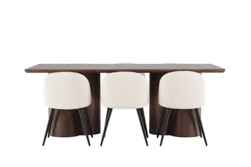 Olivia Matgrupp 210 cm Rektangulär med 6 Velvet stolar - Möbler - Bord & matgrupp - Matgrupp