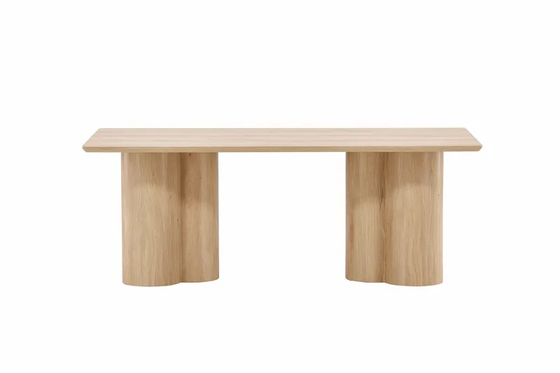 Olivia Rektangulärt Soffbord i Ljust Trä, Beige