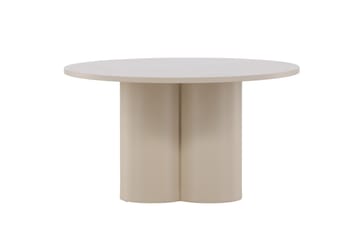 Olivia Soffbord 80 cm Runt i Målat Trä - Beige - Möbler - Bord & matgrupp - Soffbord