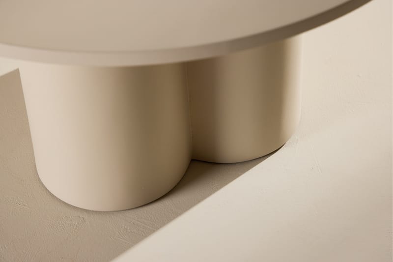 Olivia Soffbord 80 cm Runt i Målat Trä - Beige - Möbler - Bord & matgrupp - Soffbord