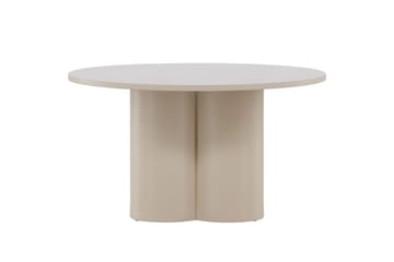 Olivia Soffbord 80 cm Runt i Målat Trä - Beige - Möbler - Bord & matgrupp - Soffbord