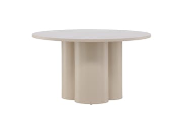 Olivia Soffbord 80 cm Runt i Målat Trä - Beige - Möbler - Bord & matgrupp - Soffbord