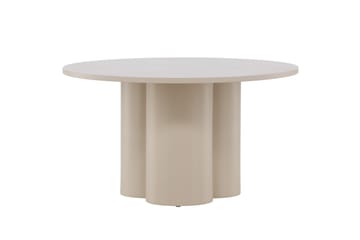 Olivia Soffbord 80 cm Runt i Målat Trä - Beige - Möbler - Bord & matgrupp - Soffbord