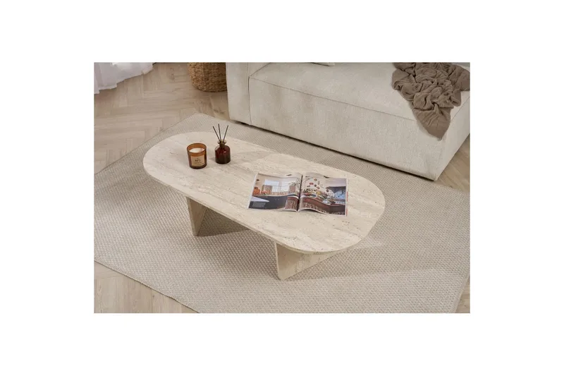 Omari Soffbord 130 cm - Beige - Möbler - Bord & matgrupp - Soffbord