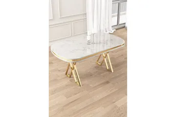 Omin Matbord 168 cm Rektangulär - Vit Marmor/Guld - Möbler - Bord & matgrupp - Matbord & köksbord