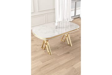 Omin Matbord 168 cm Rektangulär - Vit Marmor/Guld - Möbler - Bord & matgrupp - Matbord & köksbord