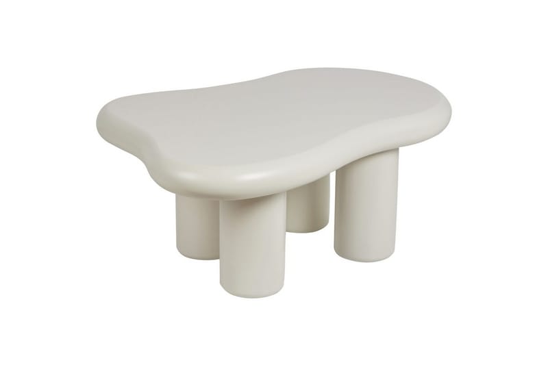 Ondle Asymmetriskt Soffbord 92 cm i Trä med Organisk Form - Vit - Möbler - Bord & matgrupp - Soffbord