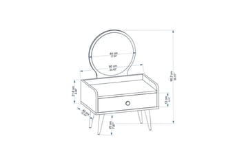 Orlinor Sminkbord 60 cm - Vit/Blå - Möbler - Bord & matgrupp - Sminkbord & toalettbord