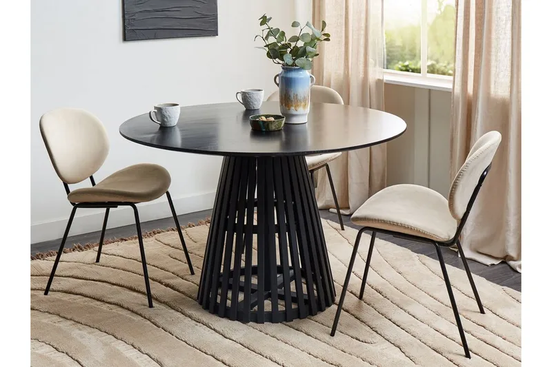 Ortelle Matbord 120 cm Rund - Svart - Möbler - Bord & matgrupp - Matbord & köksbord