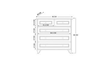 Orval Sminkbord 90 cm - Matt Vit - Möbler - Bord & matgrupp - Sminkbord & toalettbord
