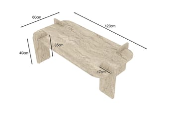 Osmiric Soffbord 120 cm Rektangulär - Travertin - Möbler - Bord & matgrupp - Soffbord