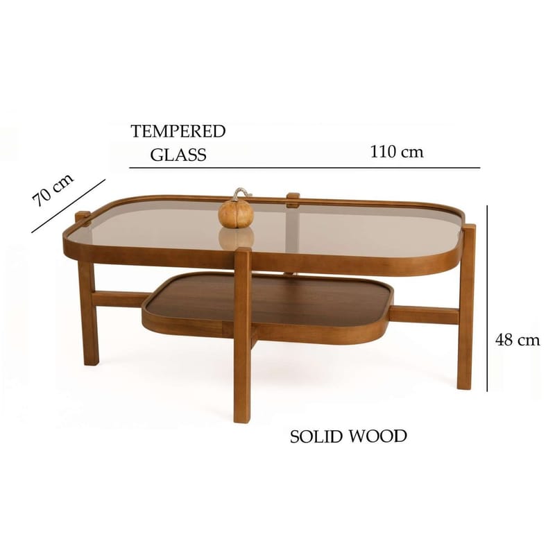 Ostrin Soffbord 110 cm - Mörkbrun - Möbler - Bord & matgrupp - Soffbord