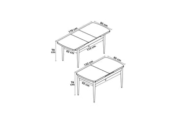 Ostwerwal Matbord 132 cm Rektangulär - Vit - Möbler - Bord & matgrupp - Matbord & köksbord