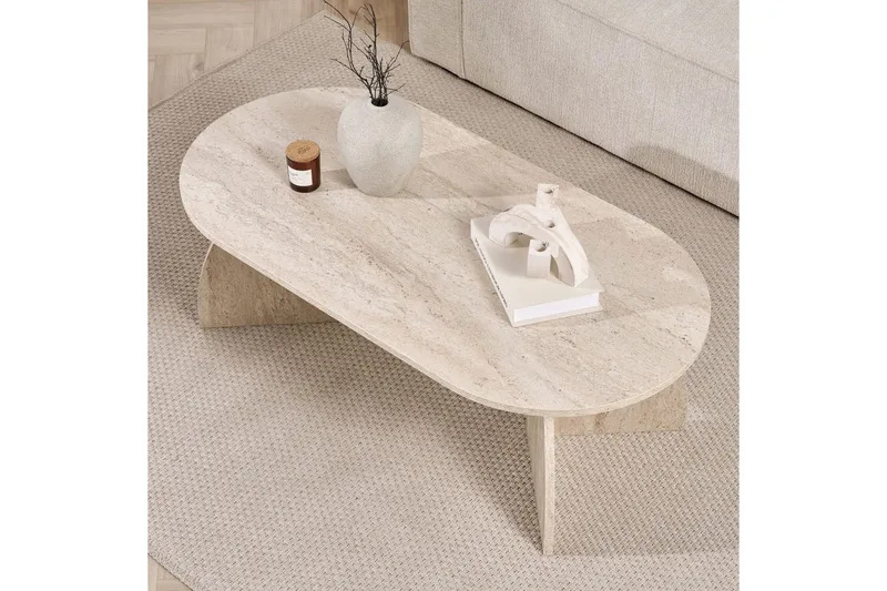 Osyra Soffbord 120 cm - Travertine - Möbler - Bord & matgrupp - Soffbord