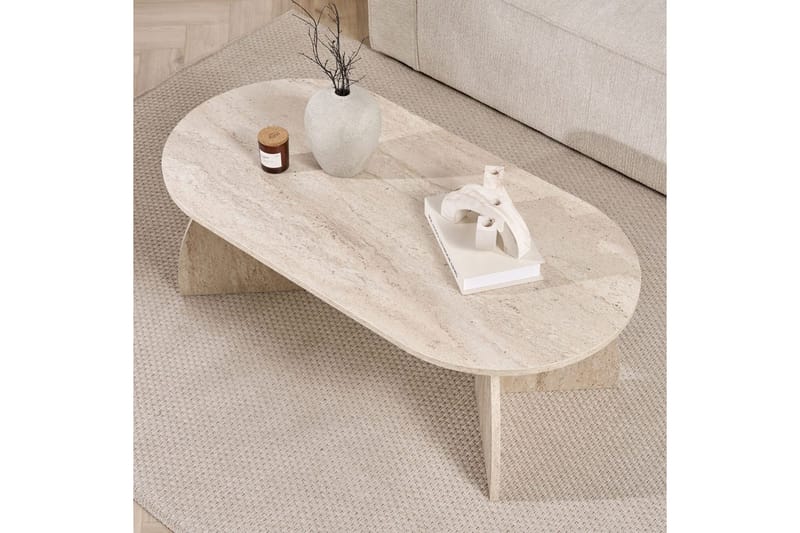 Osyra Soffbord 120 cm - Travertine - Möbler - Bord & matgrupp - Soffbord