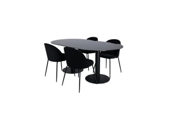 Oval Dining Set Pillan, Wrinkles - Möbler - Bord & matgrupp - Matgrupp