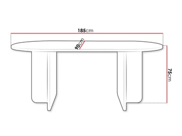 Ovren Matbord 185 cm - beige - Möbler - Bord & matgrupp - Matbord & köksbord