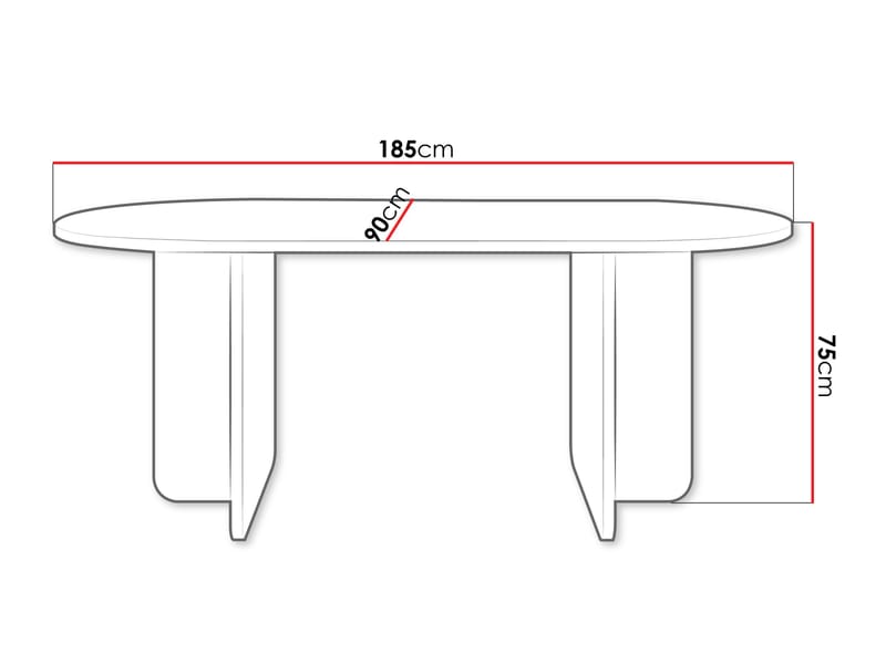 Ovren Matbord 185 cm - brun - Möbler - Bord & matgrupp - Matbord & köksbord