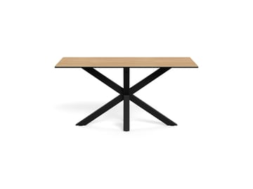 Parkins Rektangulärt Matbord 160 cm i Glas med Keramikskiva, Ek- och Metallutseende - Svart - Möbler - Bord & matgrupp - Matbord & köksbord