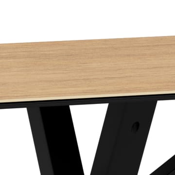 Parkins Rektangulärt Matbord 160 cm i Glas med Keramikskiva, Ek- och Metallutseende - Svart - Möbler - Bord & matgrupp - Matbord & köksbord