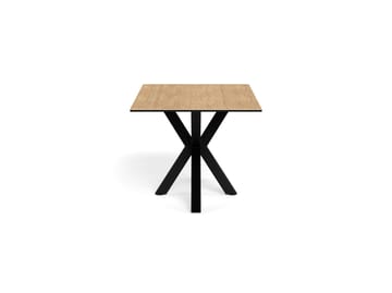 Parkins Rektangulärt Matbord 160 cm i Glas med Keramikskiva, Ek- och Metallutseende - Svart - Möbler - Bord & matgrupp - Matbord & köksbord