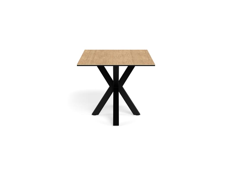 Parkins Rektangulärt Matbord 160 cm i Glas med Keramikskiva, Ek- och Metallutseende - Svart - Möbler - Bord & matgrupp - Matbord & köksbord