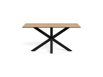 Parkins Rektangulärt Matbord 160 cm i Glas med Keramikskiva, Ek- och Metallutseende - Svart - Möbler - Bord & matgrupp - Matbord & köksbord