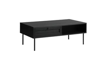 Pensacola 110 cm Rektangulärt Soffbord med Lådor i Målat Trä - Svart - Möbler - Bord & matgrupp - Soffbord