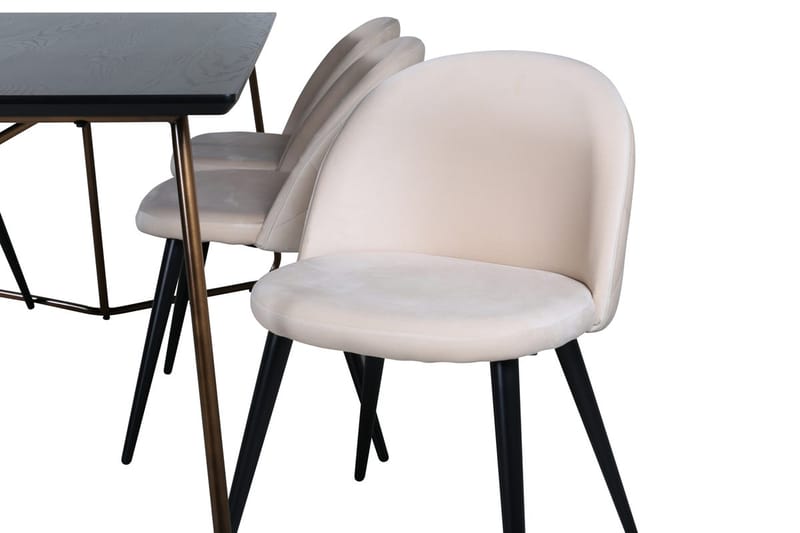 Petra Matbord 190 cm med 6 Velvet Stitches Matstol - Möbler - Bord & matgrupp - Matgrupp