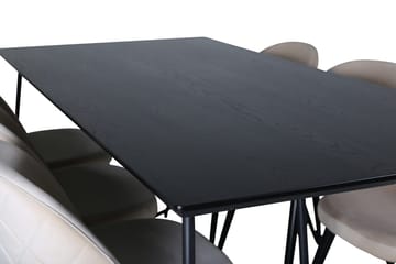 Petra Matbord 190 cm med 6 Velvet Stitches Matstol - Möbler - Bord & matgrupp - Matgrupp