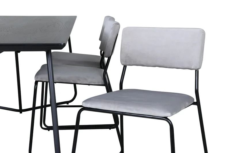 Petra Matgrupp 190 cm Rektangulär med 6 Kenth stolar - Svart - Möbler - Bord & matgrupp - Matgrupp