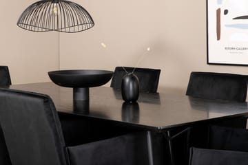 Petra Matgrupp 190 cm Rektangulär med 6 Petra stolar - Svart - Möbler - Bord & matgrupp - Matgrupp