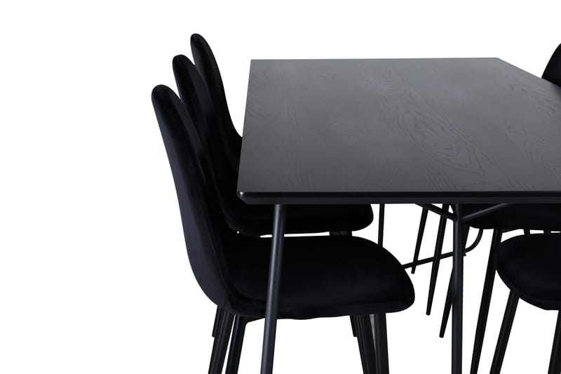 Petra Matgrupp 190 cm Rektangulär med 6 Polar stolar - Svart - Möbler - Bord & matgrupp - Matgrupp
