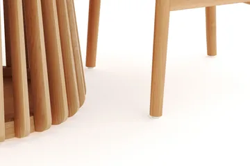 Peyra Matgrupp 120 cm Rund Ek med 4 Dastoori Matstol - 2220068-4,1893466-1 - Natur - Möbler - Bord & matgrupp - Matgrupp