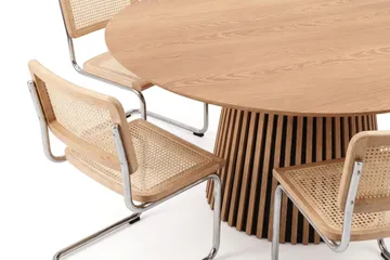 Peyra Matgrupp runt 180 cm Ek med 8 Build Matstolar - Ek - Möbler - Bord & matgrupp - Matgrupp