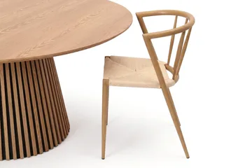 Peyra Matgrupp runt 180 cm Ek med 8 Winston Matstolar - Ek - Möbler - Bord & matgrupp - Matgrupp