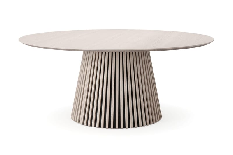 Peyra Matgrupp runt 180 cm Vitlaserad med 8 Molly Matstolar - Vitlaserad - Möbler - Bord & matgrupp - Matgrupp