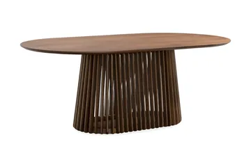 Peyra Ovalt Matbord 200 cm med 6 Gemmiano Stolar - Valnöt - Möbler - Bord & matgrupp - Matgrupp