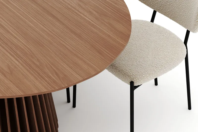 Peyra Ovalt Matbord 200 cm med 6 Gemmiano Stolar - Valnöt - Möbler - Bord & matgrupp - Matgrupp