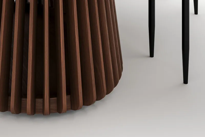 Peyra Ovalt Matbord 200 cm med 6 Sawako Stolar - Valnöt - Möbler - Bord & matgrupp - Matgrupp