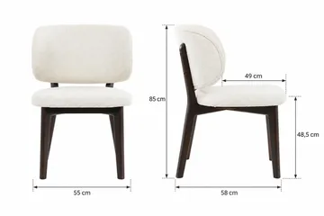 Peyra Rund Utdragbar Matgrupp 120-220 cm – Matbord med 4 Eira Matstolar i Trä med Rökt Ek-utseende - Mörkbrun - Möbler - Bord & matgrupp - Matgrupp