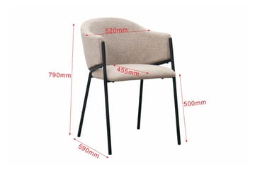 Peyra Rund Utdragbar Matgrupp 120-220 cm – Matbord med 4 Filip Matstolar i Trä med Valnötsutseende - Brun|Taupe - Möbler - Bord & matgrupp - Matgrupp