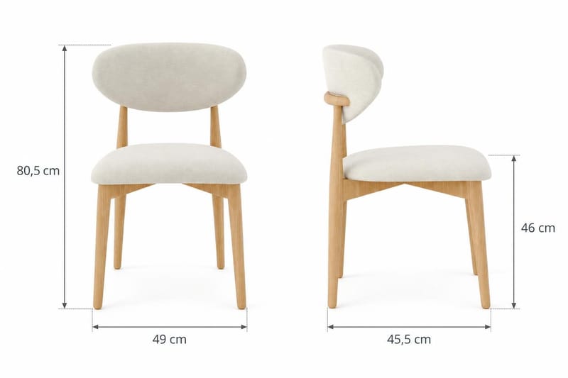 Peyra Rund Utdragbar Matgrupp 120-220 cm – Matbord med 4 Molly Matstolar i Trä med Ekutseende - Natur - Möbler - Bord & matgrupp - Matgrupp